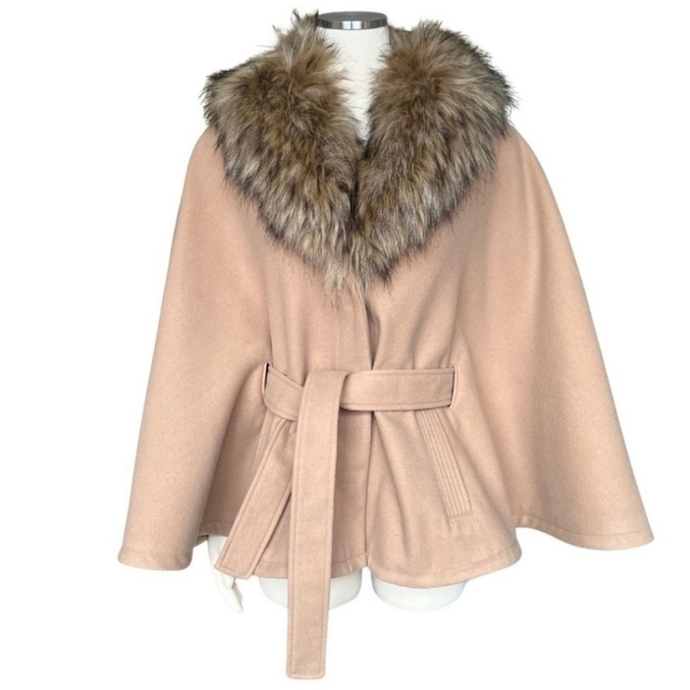 INC Camel Cape Coat Petite